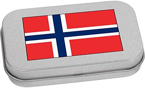 Azeeda 95mm 'Norvég Zászló' Fém Csuklós Tin/Tároló Doboz (TT00104307)