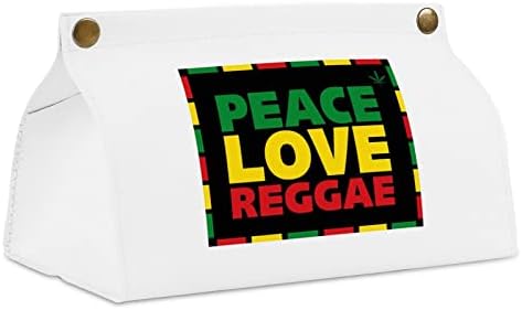 Béke, Szeretet, Reggae Szövet Doboz tartó Fedelét Szervező Papír Adagoló Táska Szalvéta Arc Papír Asztal