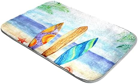 Lyetny Akvarell Surf Tájkép Strand Víz Elnyelő Szőnyeg Fürdőszoba Szőnyeg 23,6 x 15.7 Hüvelyk Plüss Mikroszálas