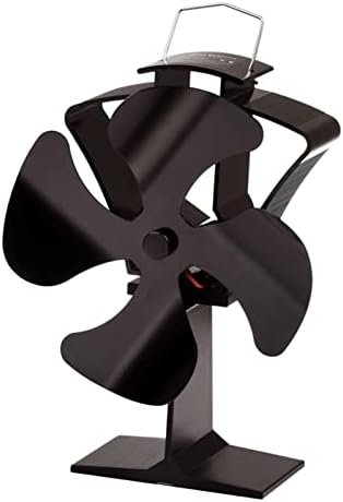 Uongfi Fekete 4 Pengék Hő Működő Kályha Ventilátor Eco Kandalló Fa Égő Csendes, Energiatakarékos Otthon