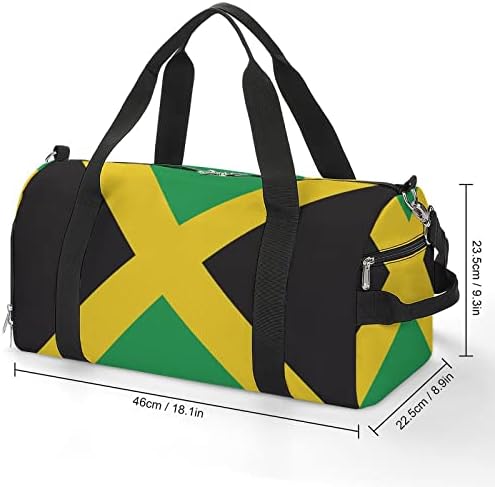 Jamaikai Zászló Unisex Sport Táska Vízálló Edzés Táskák, Oxford Szövet, Utazási sporttáska, hálófülkével