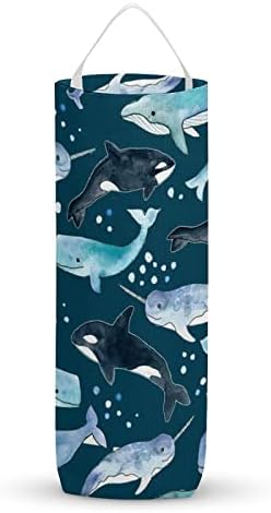A Bálnák Orcas Narwhals A Haditengerészet Bevásárló Táska Mosható Szervező Adagolók Lógó Hurok A Tároló