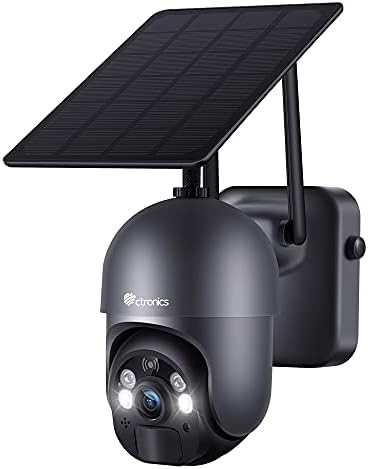 Ctronics Szolár Biztonsági Kamera Vezeték nélküli Kültéri WiFi, PTZ Surveillacne Kamera Akkumulátor Meghajtású