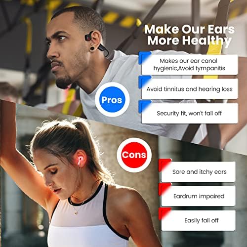 YouthWhisper csontvezetéses Fejhallgató - Könnyű Vezeték nélküli Bluetooth-Sport csontvezetéses Fülhallgató,