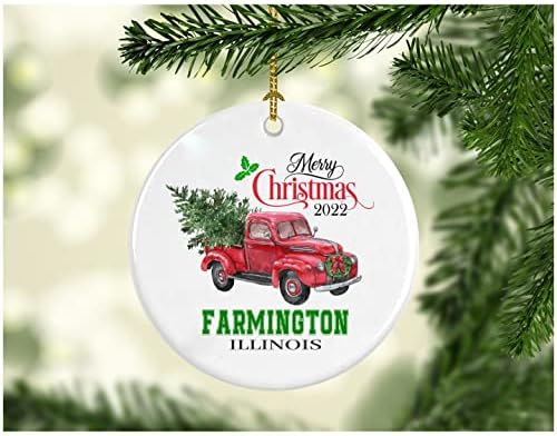 Karácsonyi Dekoráció Fa Boldog Karácsonyt 2022 Farmington Illinois Dísz, Vicces Ajándék, Karácsonyi Ünnep,