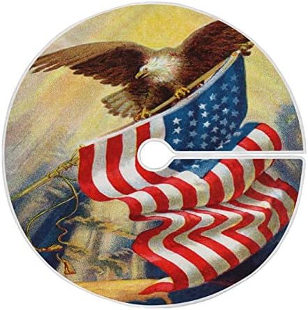 ALAZA július 4-én Hazafias Fa Szoknya Dekoráció,Kicsi karácsonyfa Szoknya Dísz 35.4 Hüvelyk Amerikai Zászló