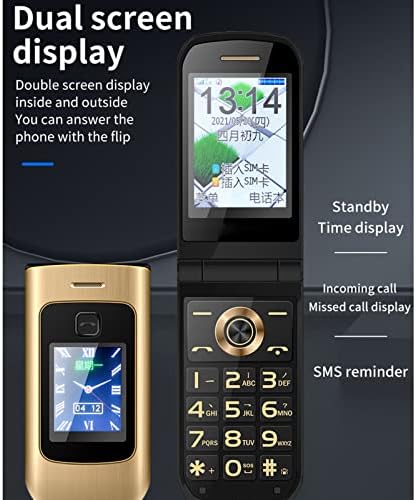 2G Nyitva Vezető Flip mobiltelefon, 4800mAh Kettős Képernyő Vezető Flip mobiltelefon Nagy a Kínálat, a