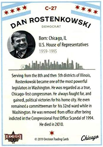 2020 Levél Határozat Chicagói Politikában C27 Dan Rostenkowski Trading Card