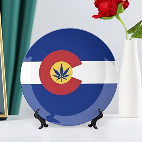 Colorado Fű Zászló Kerámia Díszítő Lemezek Állni Csont Kína Lógó Díszek Desszert Tányér