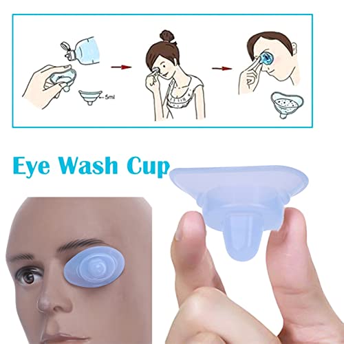 FOYARA Puha Szilikon Újrafelhasználható szemöblítő Kupa Hatékony Szem Tisztító Eye Care Mosás Kupa Csomag
