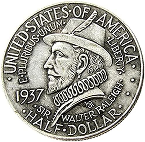 Amerikai Fél Dolláros Emlékérme 1937 Külföldi Másolás Ezüst Bevonatú