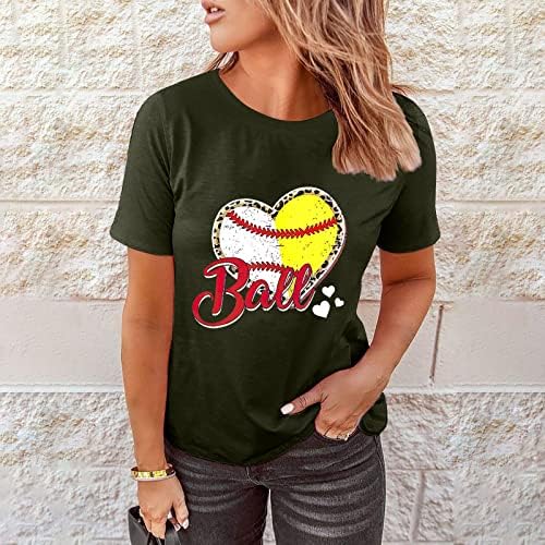 MIASHUI Póló Nők Grafikus Női Baseball Szív Póló Aranyos Grafikus Női Baseball Szív Póló Ing Edzés