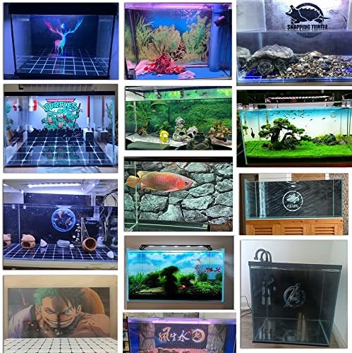 Akvárium Háttér Matrica Dekoráció Hal Tartályok, Örvény sci-fi Ereklye HD 3D-s Poszter (11.8x23.6in (30x60cm))