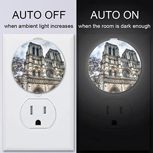 2 Csomag Plug-in Éjjeli LED-es Éjszakai Fény, Párizs az Alkonyat-hogy-Hajnal Érzékelő Gyerek Szoba, Gyerekszoba,