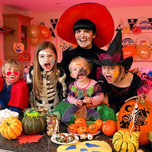 24 Db Halloween Sablonok Festés, Fa, Kis Halloween Sablonok Újrafelhasználható Tök Szellem Pókháló Boszorkány