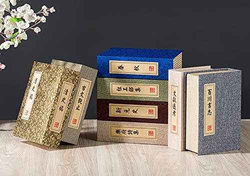 JUSTDOLIFE Hamis Könyvet, 2 Csomag Mesterséges Kínai Klasszikus Stílus, Hamis Könyvet Díszítő Könyv Hamis