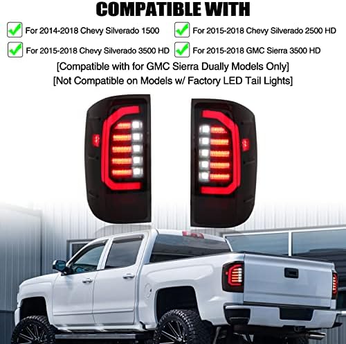 Clidr LED hátsó Lámpa Lámpa Közgyűlés a 2014-2018 Chevy Silverado 1500/2015-a 2018-as Chevy Silverado