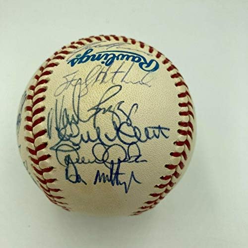 Derek Jeter Mariano Rivera Cour Négy Újonc 1995 Yankees Aláírt Baseball SZÖVETSÉG COA - Dedikált Baseball