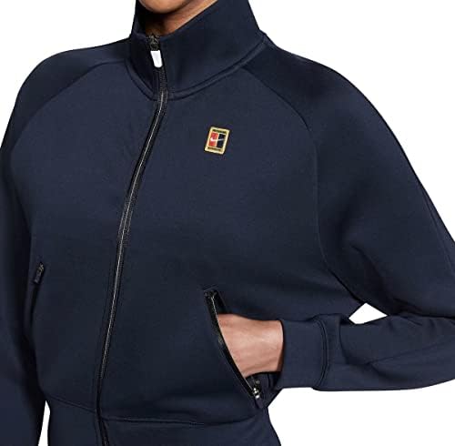 Nike Női Bíróság Dri-FIT Örökség Teljes Zip Tenisz Kabát, KÖZEPES