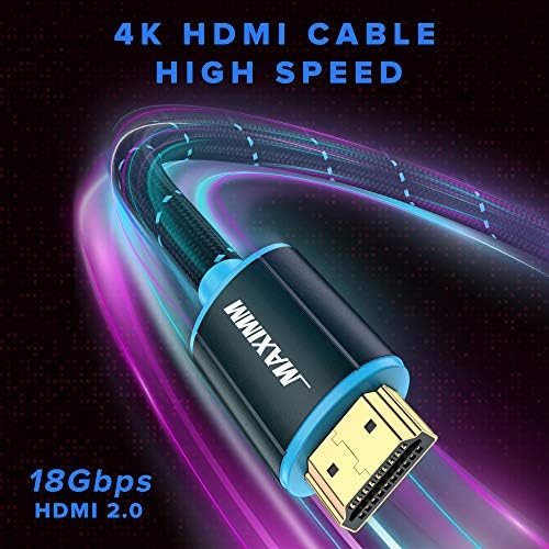HDMI Kábel 4K Ultra HD 8 Láb (20 Csomag) Nylon Fonott 2.0 HDMI Kábel Nagy Sebességű 18Gbps 4K@60Hz HDR,