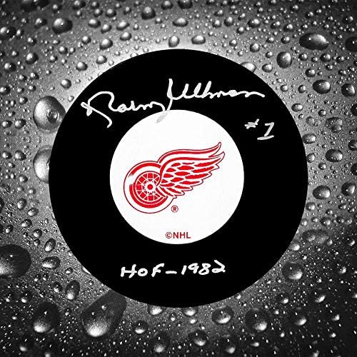 Norm Ullman Detroit Red Wings HOF Dedikált Puck - Dedikált NHL Korong