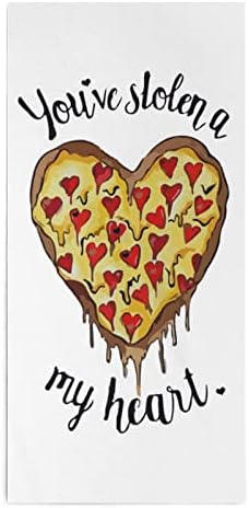 Imádom a Pizzát Szív kéztörlő Arc, Test Törlőruhát Puha Törülköző, Aranyos Nyomtatott Fürdőszoba, Konyha