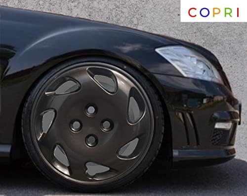 Copri Készlet 4 Kerék Fedezze 14 Colos Dísztárcsa Fekete Bolt-On Illik Hyundai Accent