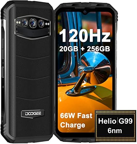 DOOGEE S100 Strapabíró Okostelefon(2023), 20GB+256 gb-os Kettős 4G Játék Masszív Telefon Kártyafüggetlen,