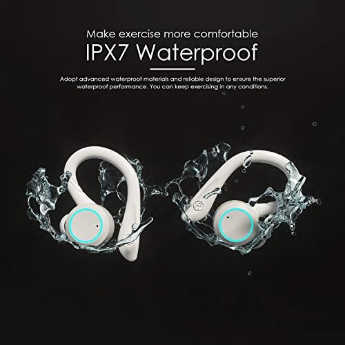 APEKX Igaz Vezeték nélküli Fülhallgató segítségével Töltés Esetben IPX 7 Vízálló Át Fül Bluetooth Fejhallgató