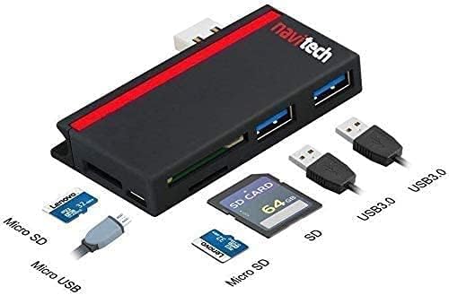 Navitech 2 az 1-ben Laptop/Tablet USB 3.0/2.0 HUB Adapter/Micro USB Bemenet SD/Micro SD Kártya Olvasó