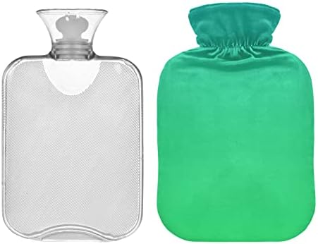 Zöld Gradiens Meleg Víz Üveg fedéllel Meleg vizes tömlőt a fájdalomcsillapítás 2L Forró Táska Hot Csomag
