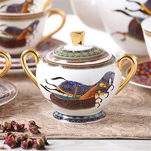 LIUZH Vintage Ló Rituális porcelán Csésze Csészealj Teáskanna Tea Csésze Délutáni Tea Virág Tea Eszközök