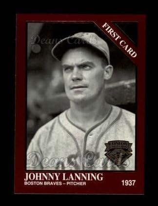 1994 Conlon Bordó 1301 Első Kártya Johnny Lanning Boston Braves (Baseball Kártya) NM/MT Bátrabbak