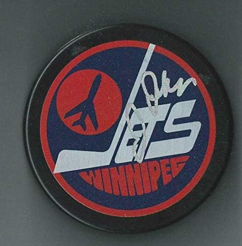 John LeBanc Aláírt Winnipeg Jets Puck - Dedikált NHL Korong