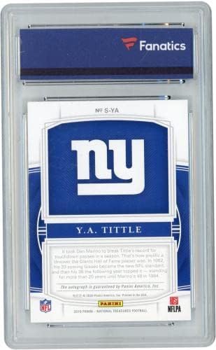 Y. A. Ékezet New York Giants Dedikált 2019 Panini Nemzeti Kincsek S-YA 83/99 Trading Card - Dedikált