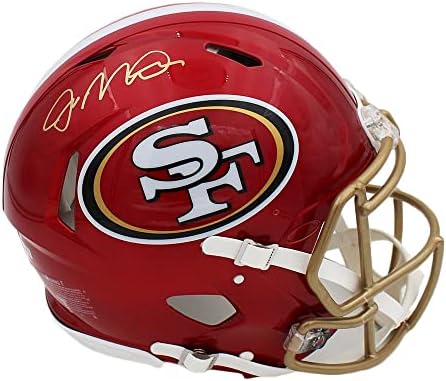 Joe Montana Aláírt San Francisco 49ers Sebesség Hiteles Flash NFL Sisak - Dedikált NFL Sisak