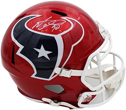 Mario Williams Aláírt Houston Texans Sebesség Teljes Méretű Flash NFL Sisak - Dedikált NFL Sisak