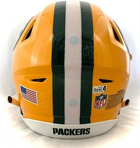 Brett Favre Aláírt Green Bay Packers Fs Speedflex Hiteles Sisak Radtke Coa - Dedikált NFL Sisak