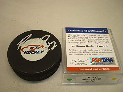 Ryan McDonagh Aláírt Csapat U. S. A. Jégkorong Dedikált PSA/DNS-COA-1A - Dedikált NHL Korong