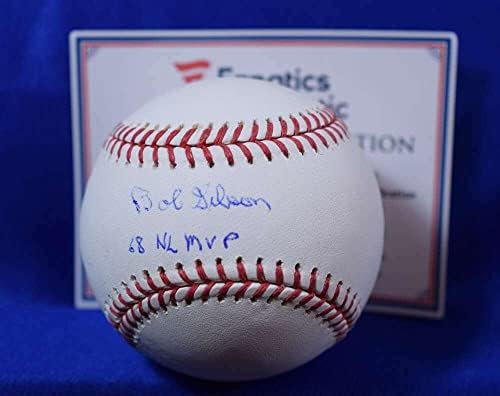 Bob Gibson 1968 MVP MLB Coa Autogramot Major League OML Aláírt BasebaLL - Dedikált Baseball