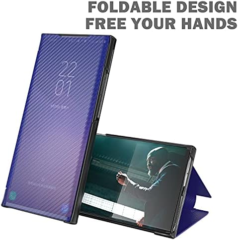 XYX Flip tok Samsung Note 10 Plusz, Szénszálas Ultra Slim Tisztán Teljes Test Védelmét Fedezi a Galaxy