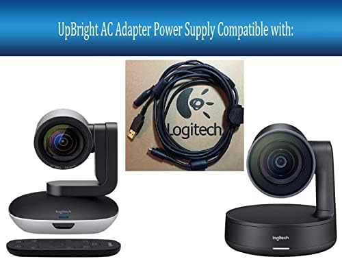 UpBright 12V AC/DC Adapter Kompatibilis a Logitech PTZ PRO 2 V-U0035 860-000481 CC2900ep 860-000529 USB-HD