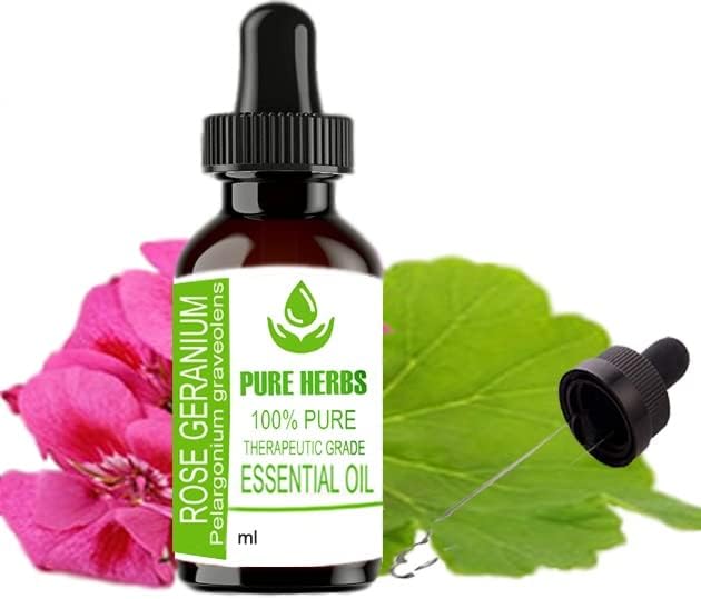 Tiszta Gyógynövények, Rózsa, Muskátli (Pelargonium graveolens) Pure & Natural Therapeautic Minőségű illóolaj