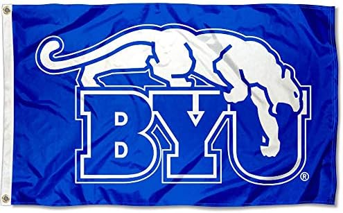 Brigham Young Pumák BYU Royal Kék Zászló, USA 3x5 Flag Beállítása