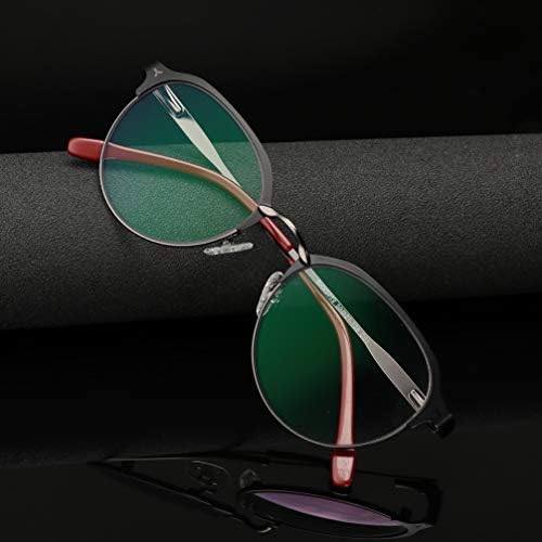 RXBFD Photochromic Olvasó Szemüveg,Retro Teljes Felni Fém Keret Anti-UV Kényelmes Napszemüveg,Alkalmas