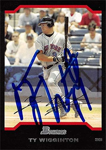 Autogramot Raktár 626711 Ty Wigginton Dedikált Baseball Kártya - New York Mets 2004 Bowman - 16. Sz.