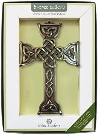 Royal Tara Bronz Bevonatú Falon Emléktábla Kelta Szerelem Cross Design