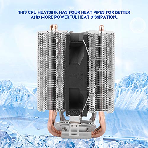PC CPU Hűtő Ventilátor, 12VDC 2200±10% RPM 3pin 4 hőcsöves CPU Ventilátor, Hűtő Hűtő hűtőborda Intel LGA