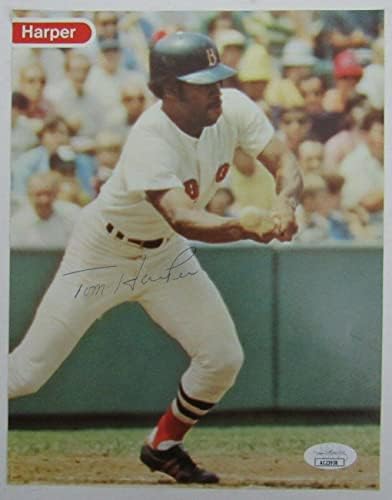 Tommy Harper Dedikált Fotó Magazin Boston Red Sox SZÖVETSÉG - Dedikált MLB Magazinok