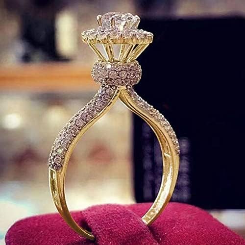 Ideges Igazi Gyűrű Ajándék, Kézzel készített Eljegyzési Luxus Esküvői Ékszerek, Vágott Fehér Gyűrű Kő
